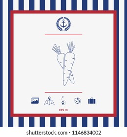 Carrots symbol line icon