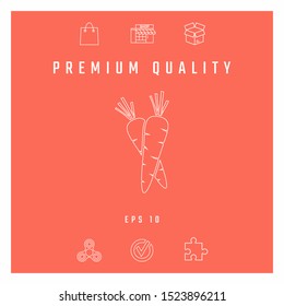 Carrots symbol line icon. Graphic elements for your design