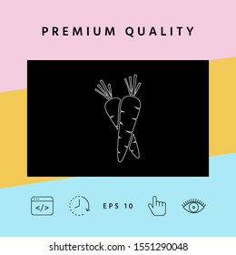 Carrots symbol line icon. Graphic elements for your design