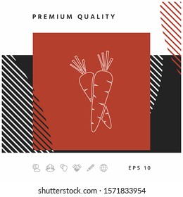 Carrots symbol line icon. Graphic elements for your design