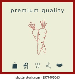 Carrots symbol line icon. Graphic elements for your design