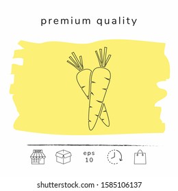 Carrots symbol line icon. Graphic elements for your design