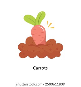 Carrots Vector Flat Icon Design illustration Symbol on White background EPS 10 File 