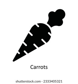 Carrots  Vector  solid Icon Design illustration. Nature and ecology Symbol on White background EPS 10 File