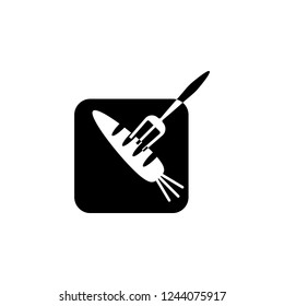 carrots, vegetables, fork icon. Simple glyph vector of food set for UI and UX, website or mobile application