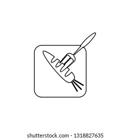 carrots, vegetables, fork icon. Simple thin line, outline vector of food icons for UI and UX, website or mobile application