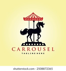 Modelo de logotipo Carrousel Feminine Horse