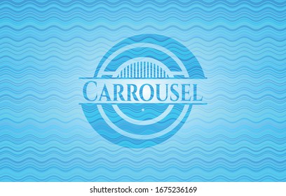 Carrousel water concept emblem. Vector Illustration. Detailed.