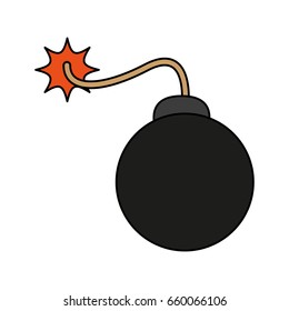 carrtoon bomb on fire
