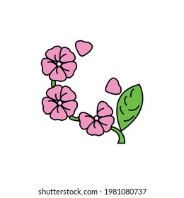 carry blossom vector type icon