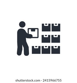 carry box icon. vector.Editable stroke.linear style sign for use web design,logo.Symbol illustration.