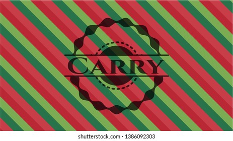 Carry christmas style emblem. Vector Illustration. Detailed.