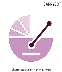 Carry Cot Icon Buildings Concept Symbol Design 