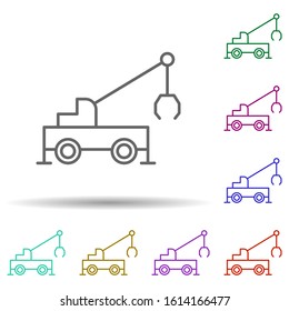 Carry crane in multi color style icon. Simple thin line, outline vector of consruction machinery icons for ui and ux, website or mobile application