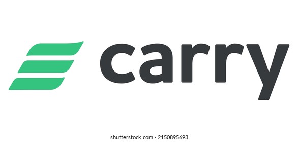 Carry cryptocurrency with symbol CRE logo with typography. Crypto logotype vector illustration of digital currency brand. 