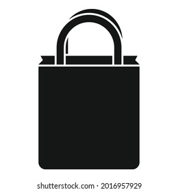 Carry eco bag icon simple vector. Handle eco bag. Carry handbag