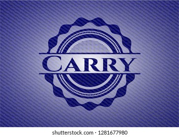 Carry emblem with jean background