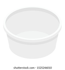 Carry food box icon. Isometric of carry food box vector icon for web design isolated on white background