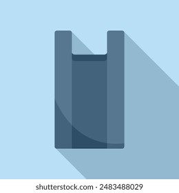 Icono de la bolsa de basura vacía Vector plano. Elemento ecológico. Saco ecológico