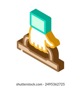 carry handle label product caution isometric icon vector. carry handle label product caution sign. isolated symbol illustration