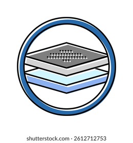 carry handle label product caution color icon vector. carry handle label product caution sign. isolated symbol illustration