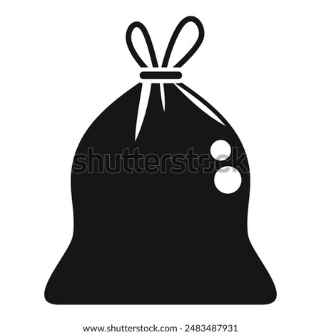 Carry handle of trash bag icon simple vector. Urban clean. Ecological recycle