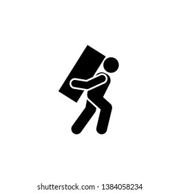 Carry, heavy, man, moving icon. Element of workers icon. Premium quality graphic design icon. Signs and symbols collection icon for websites, web design