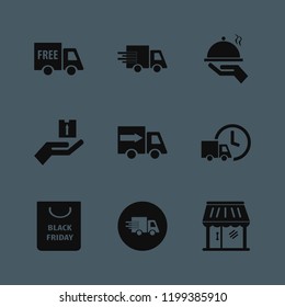 carry icon. carry vector icons set shop, shopping bag, fast delivery truck and free delivery
