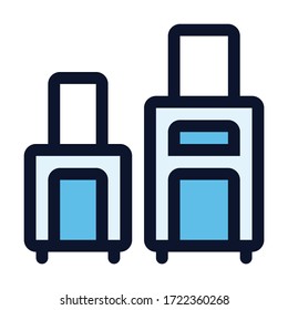 Carry on Luggage. Simple Vector Color Icon.