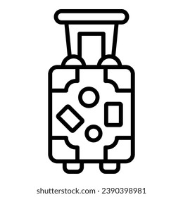 Carry suitcase icon outline vector. Hotel airport. Tourist bag