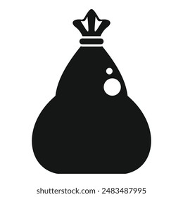Carry trash bag icon simple vector. Recycle clean. Packing object clean