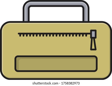 carry vector flat color icon 