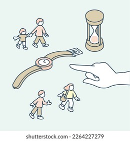 carry a watch. people thinking about time limits