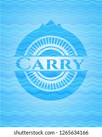 Carry water representation emblem background.