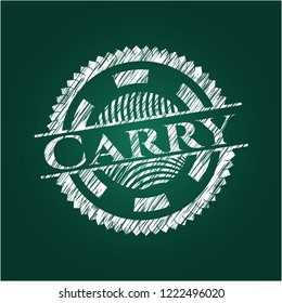 Carry written with chalkboard texture
