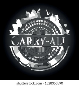 Carry-all on grey camo texture