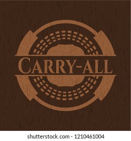 Carry-all realistic wooden emblem