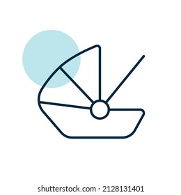 Icono de vector de bebé de caricatura. Símbolo gráfico para niños y recién nacidos sitio web y diseño de aplicaciones, logotipo, aplicación, interfaz de usuario