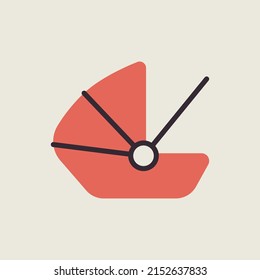 Carrycot baby vector isolated icon. Graph symbol for children and newborn babies web site and apps design, logo, app, UI