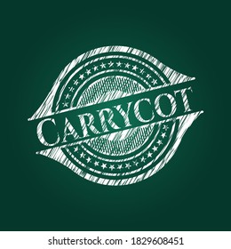 Carrycot chalkboard emblem. Vector Illustration. Detailed. 