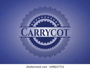 Carrycot denim background. Vector Illustration. Detailed.