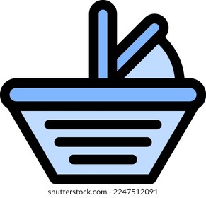 Carrycot Line Filled Vector Icon Design