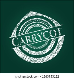 Carrycot on chalkboard