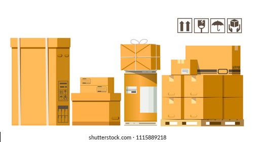 Carrying business with a variety of paper boxes. A Packaging is assured in quality.