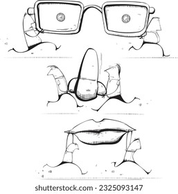 Carrying Face made of parts
