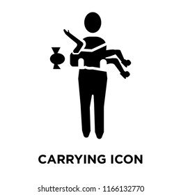 carrying icon vector isolated on white background, carrying transparent sign