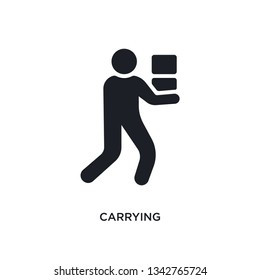 carrying isolated icon. simple element illustration from humans concept icons. carrying editable logo sign symbol design on white background. can be use for web and mobile