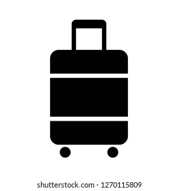 Carry-on luggage or cabin luggage flat vector icon for travel apps and websites