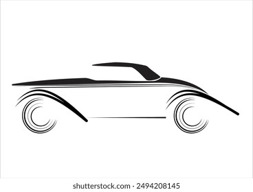 cars antique old silhouette design