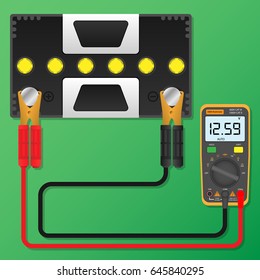 Cars Battery Checking With Voltmeter Charge Connect Jump svg
